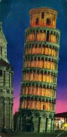 Toscana - Pisa - Torre pendente - Notturno di S. Ranieri - 21,1 x 10,4